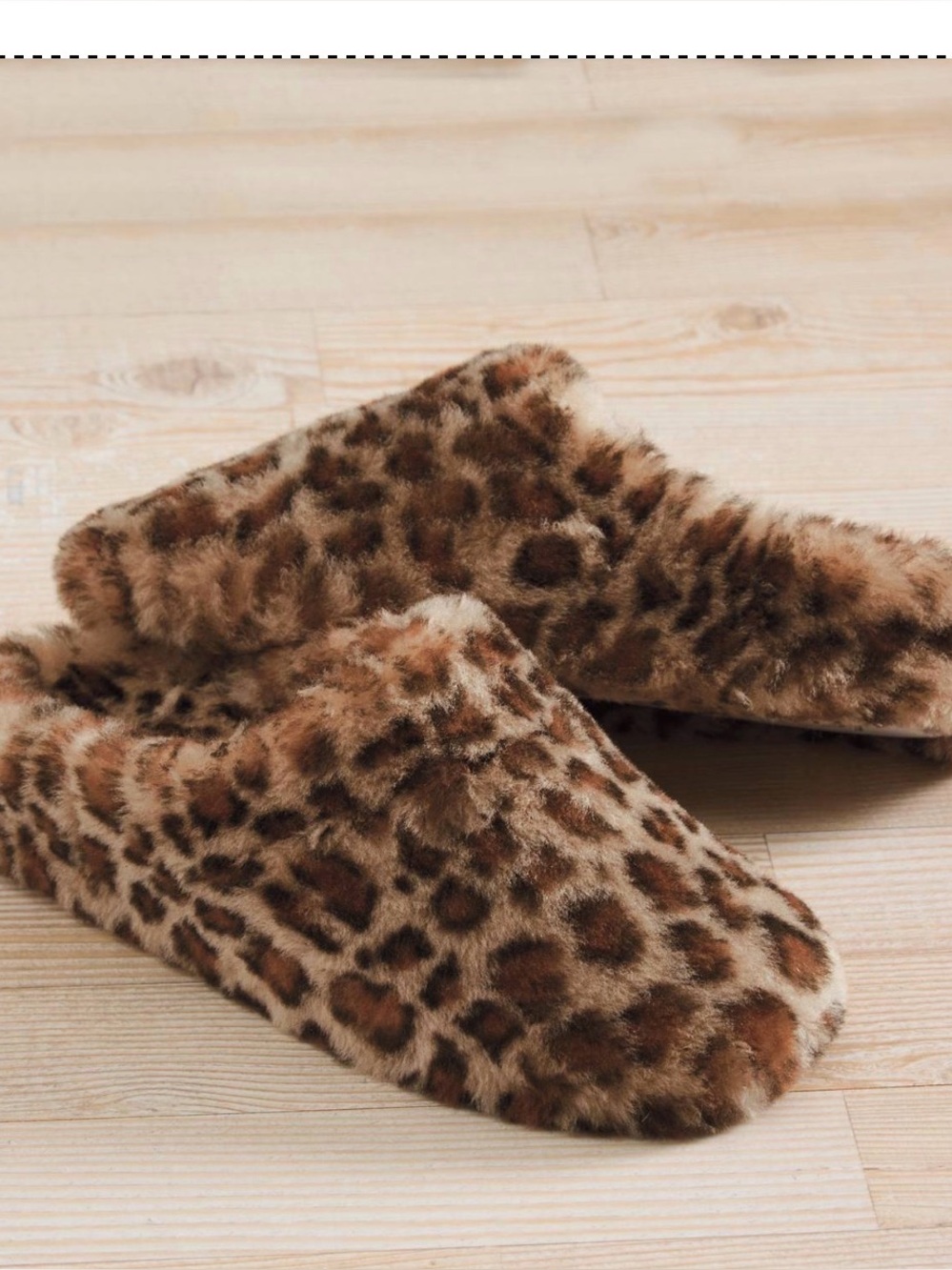 Cuddledown Leopard Plush Lambswool Slippers